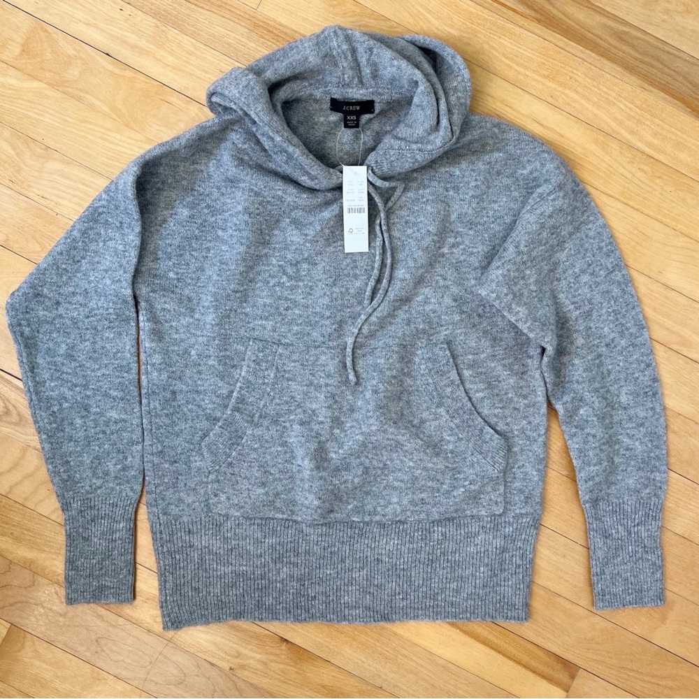 NWT J. Crew Hoodie Sweater Supersoft Yarn - XXS